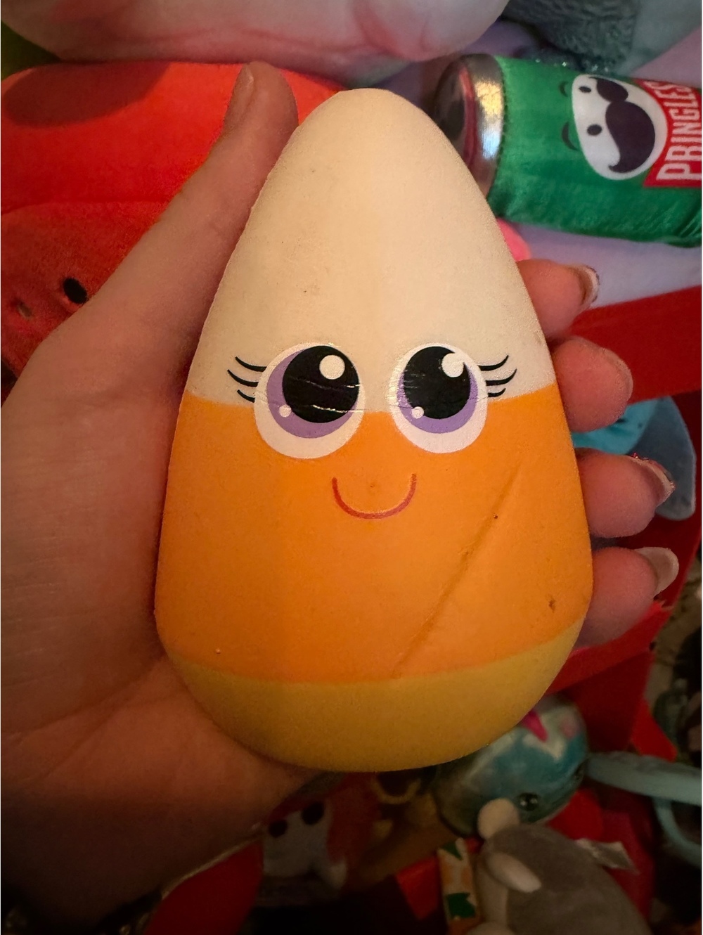 Candy corn slow rise squishy kawaii face cute